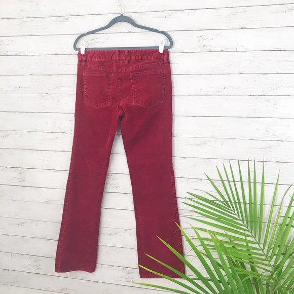 J.Crew Burgundy Corduroy Straight Leg Pants - 6R - Picture 3 of 6